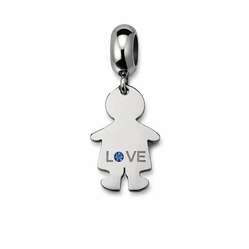 Pingente Berloque Menino Love em Aço