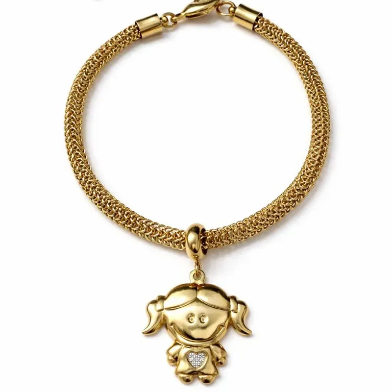 Pulseira Menina com Coração