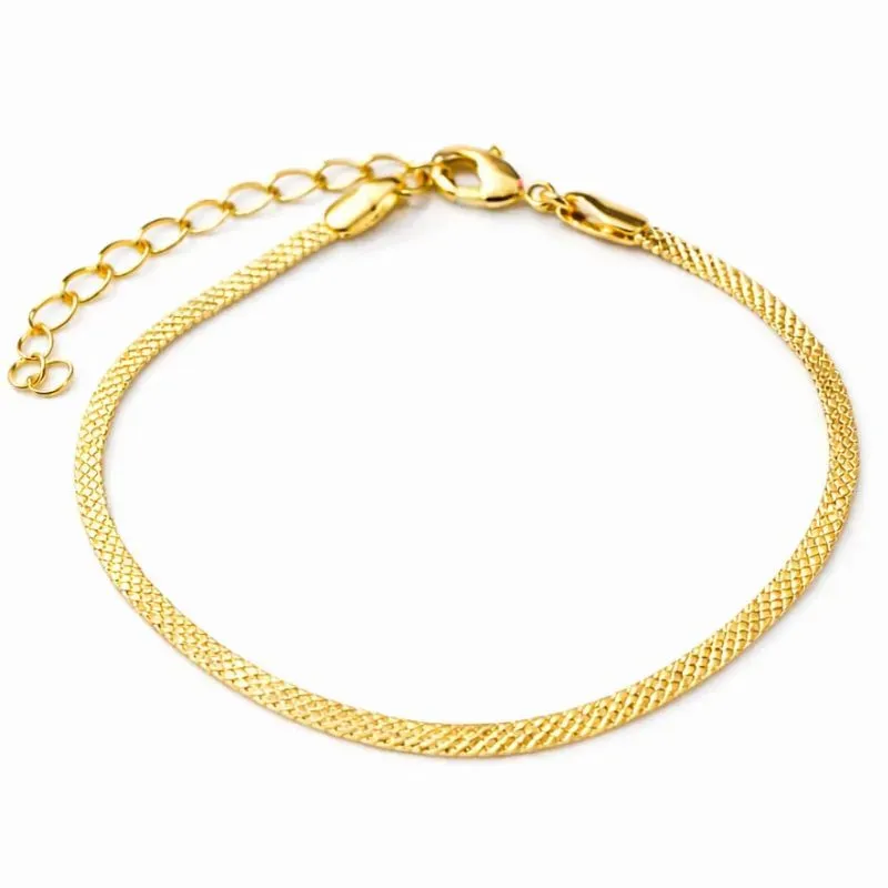 Pulseira Malha Italiana Dourada