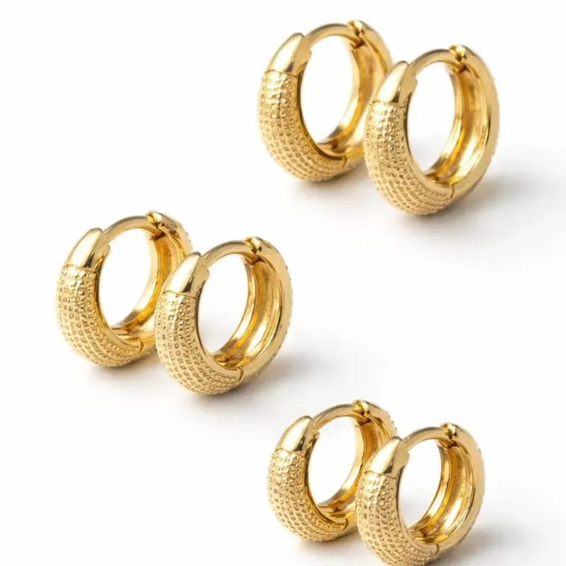 TRIO DE ARGOLA ESCOVADA