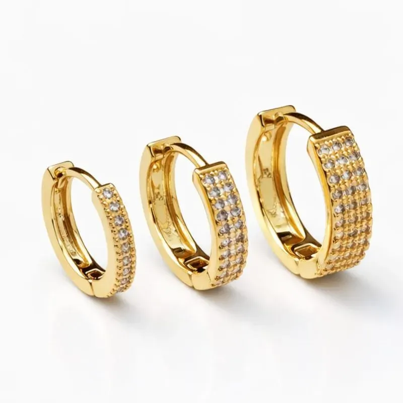 Trio de Argolas Cravejadas