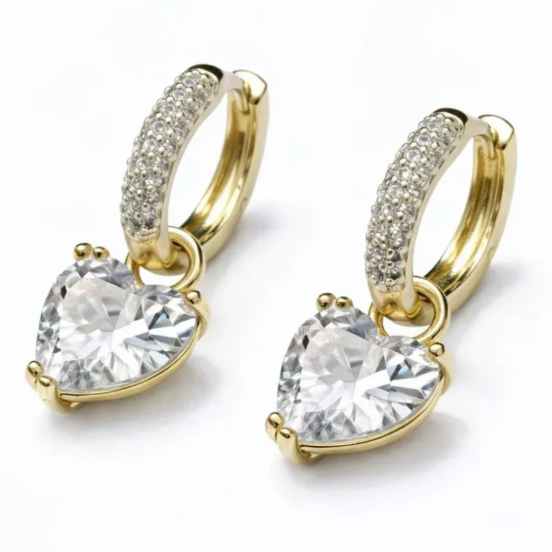 Argola com Pingente de Coração.