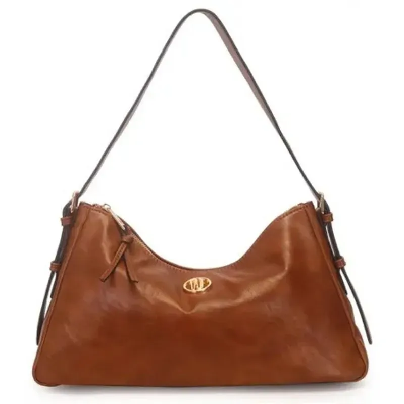 Bolsa Hobo Grande Básica WJ Caramelo