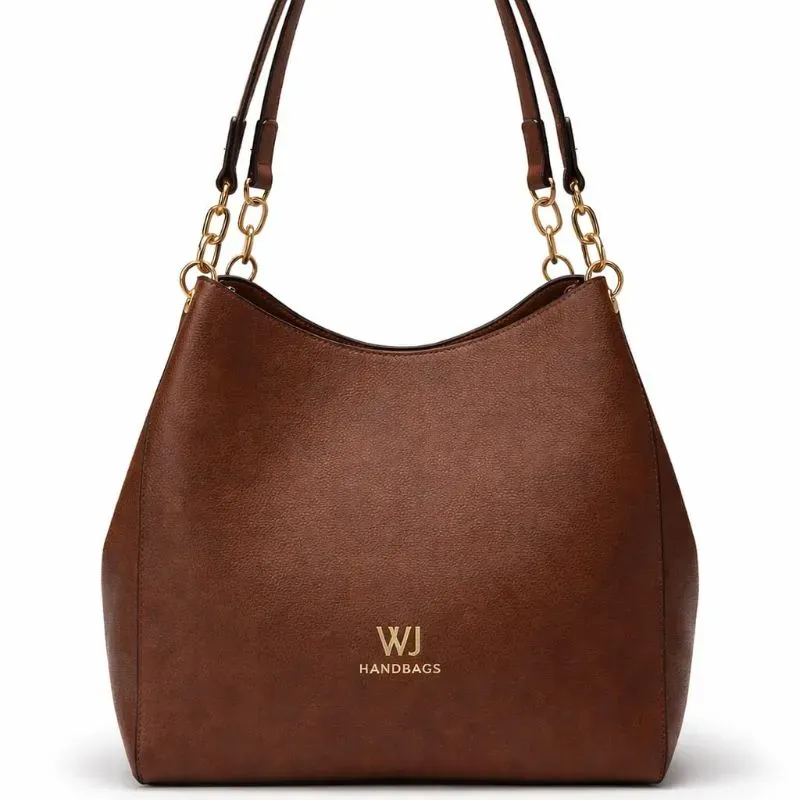 Bolsa Hobo Grande WJ Marrom Café.