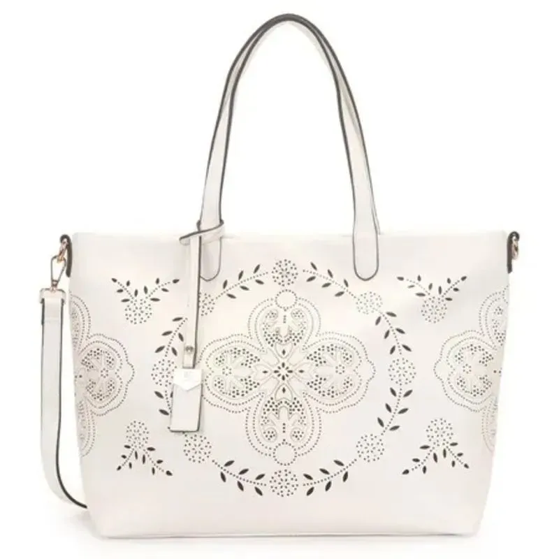 Bolsa Mandala Branca Grande.