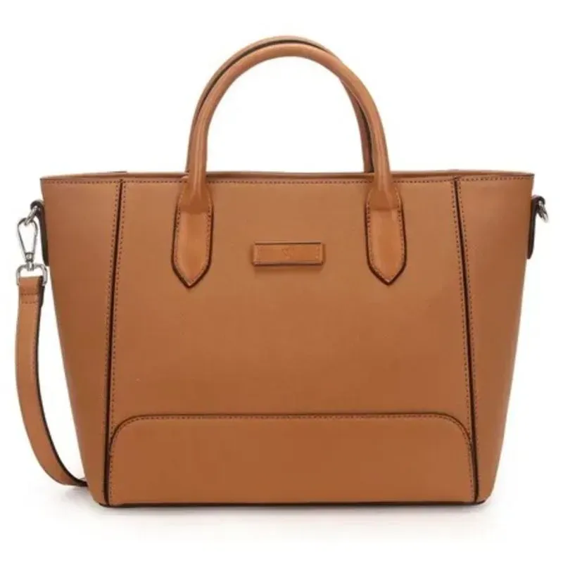 Bolsa Satchel Grande Básica WJ - Caramelo