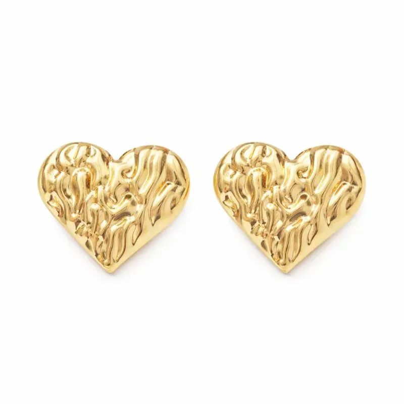 Brinco Coração Grande Orgânico.