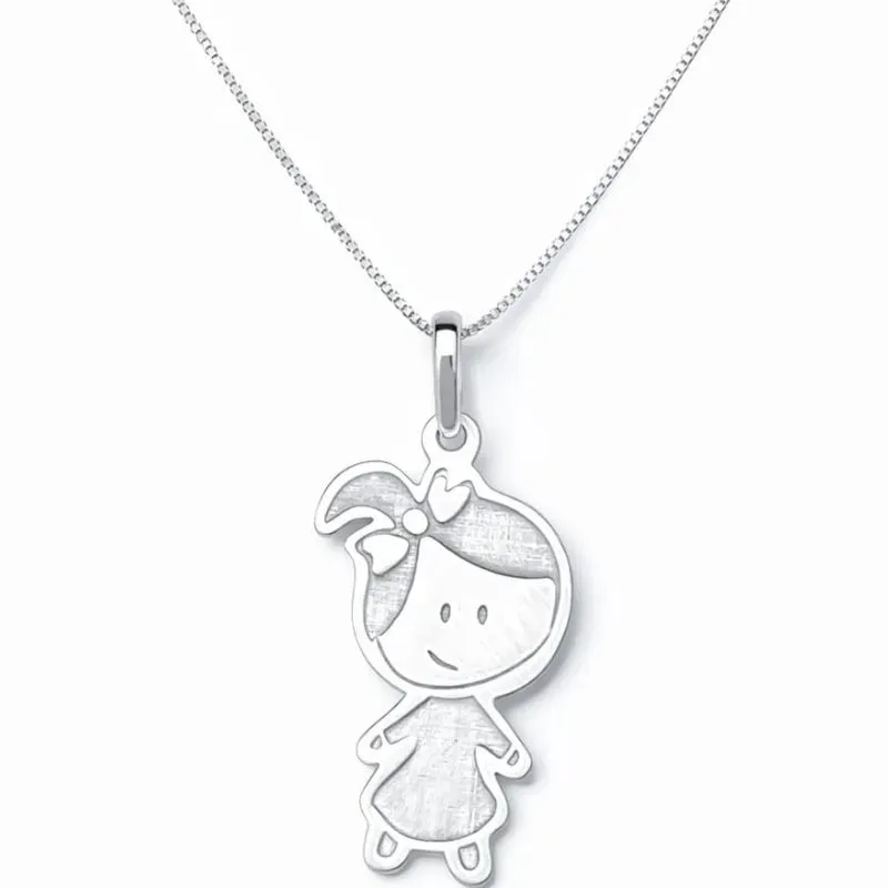 Colar Menina Delicada em Prata 925.