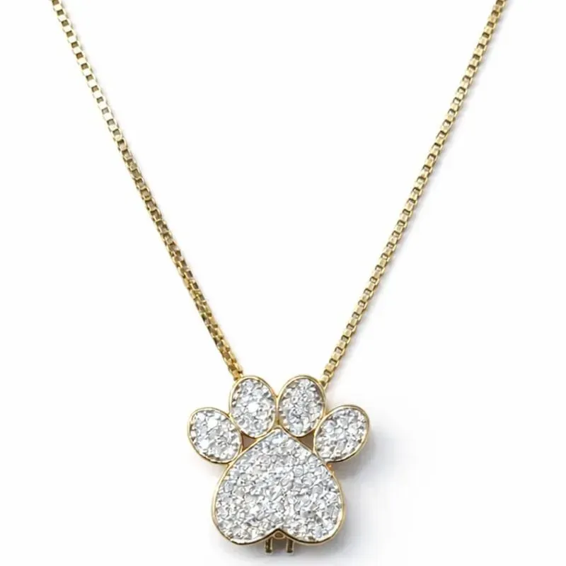 Colar Patinha com Zircônias.