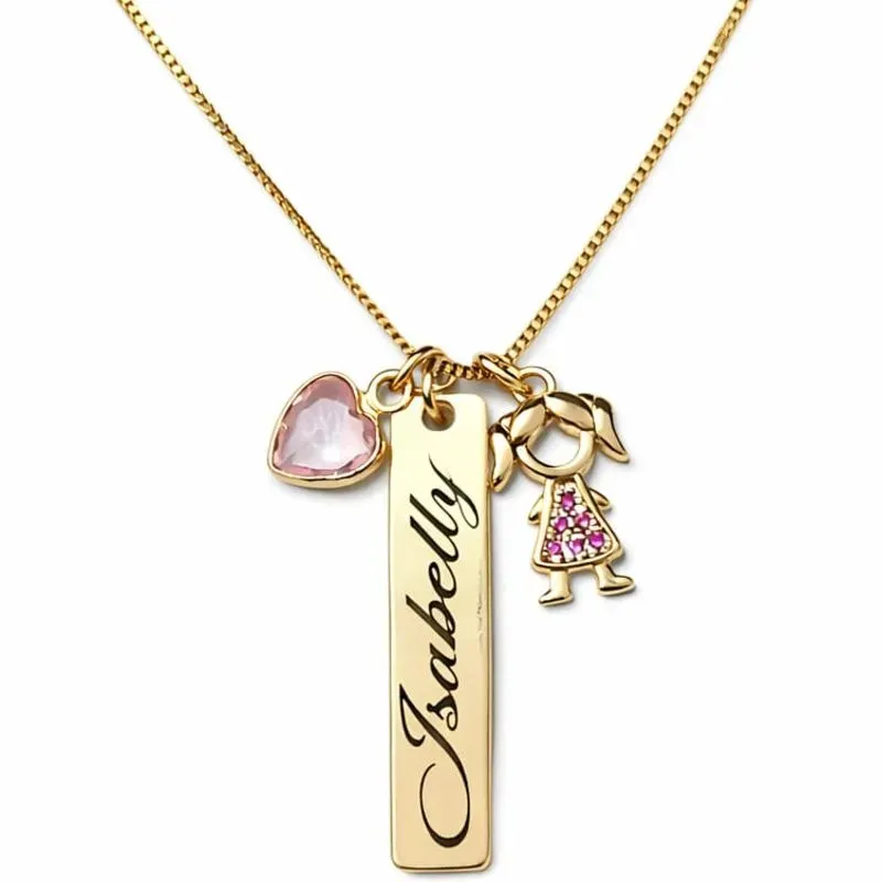 Colar Personalizado com Nome e Coração.