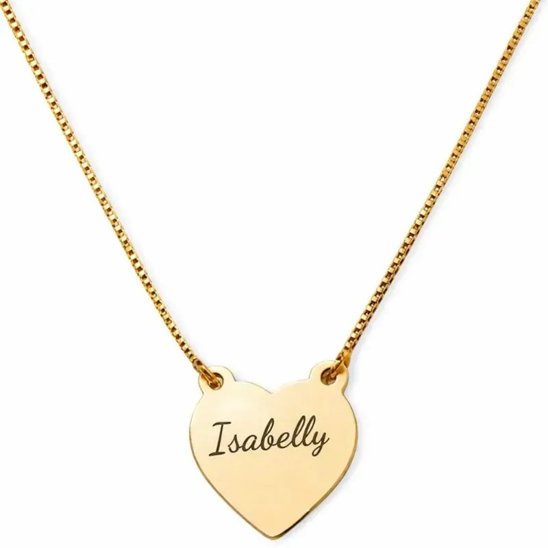 Colar Personalizado Coração Pequeno 1,5 cm