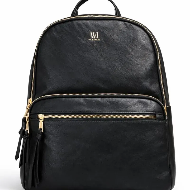 Mochila Grande Texturizada Preta  Elegância e Praticidade.