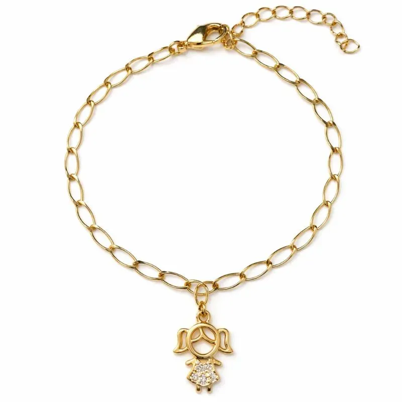 Pulseira com Pingente de Menina.