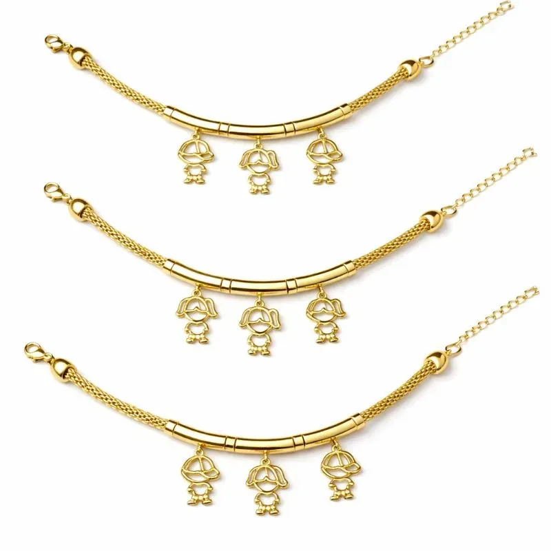 Pulseira com Pingentes 3 Filhos.