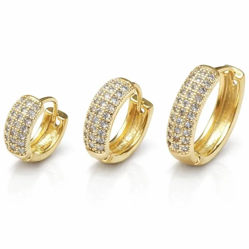 Trio de Argolas Cravejadas.