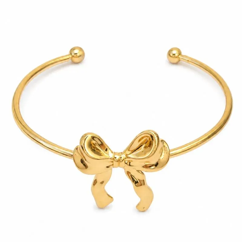 Bracelete Laço Delicado  Banhado a Ouro 18k.