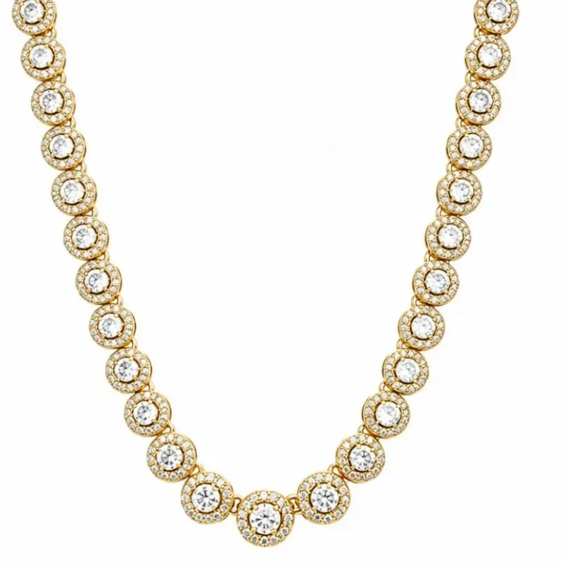 Colar Cravejado de Bolinhas Dourado 40cm.