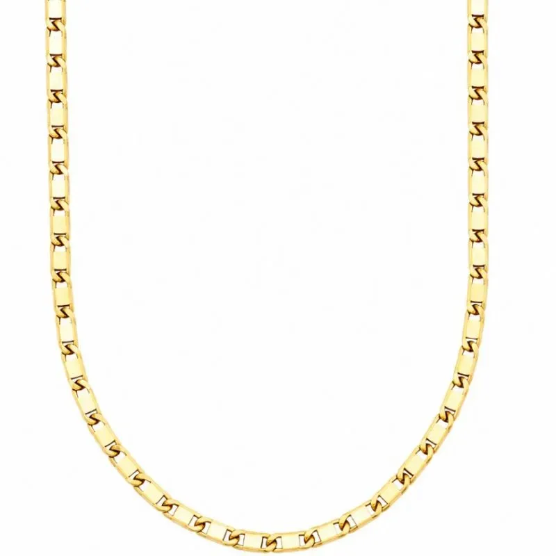 Colar Masculino Elos Banhado a Ouro 18k  60cm