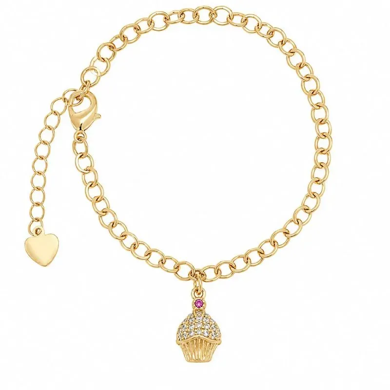 Pulseira Infantil Elos Português Banhada a Ouro 18k.