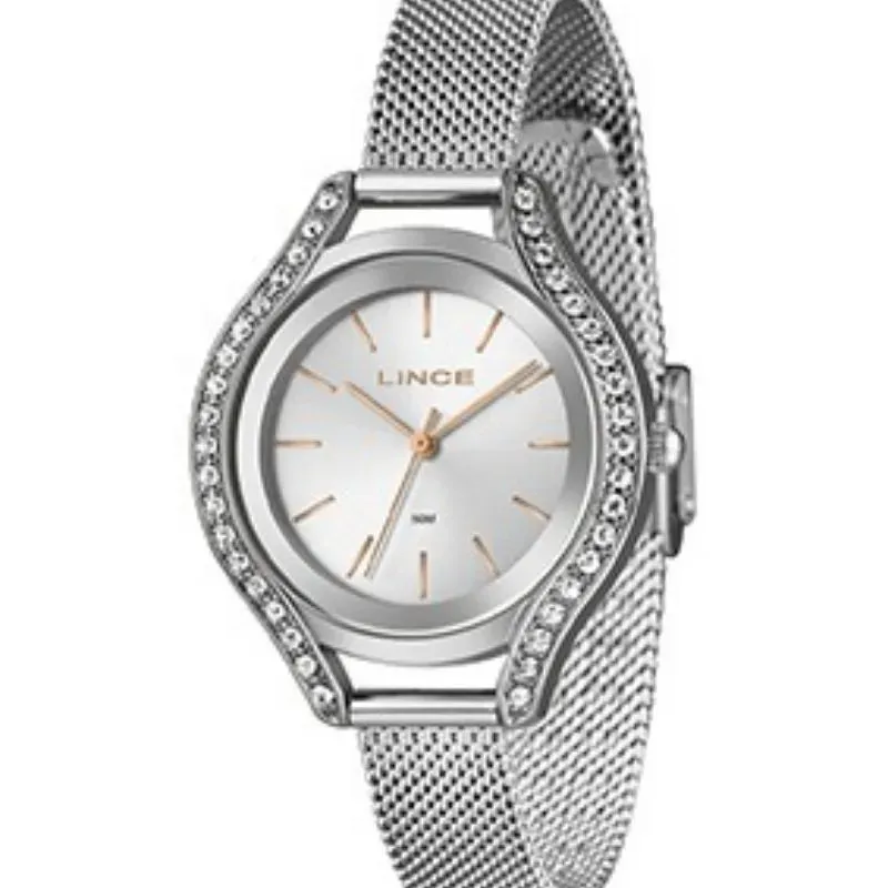 Relógio Feminino Lince Silver Crystal
