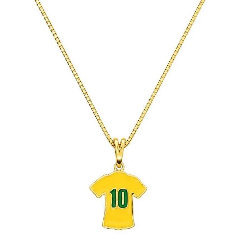 Colar Camiseta Brasil Nº 10
