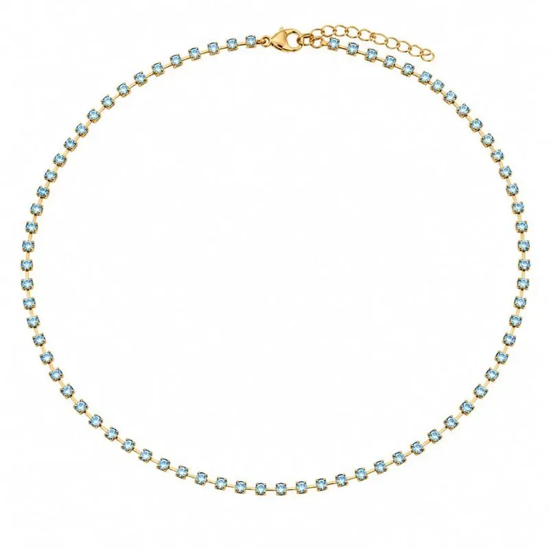Colar Riviera Azul Cristal