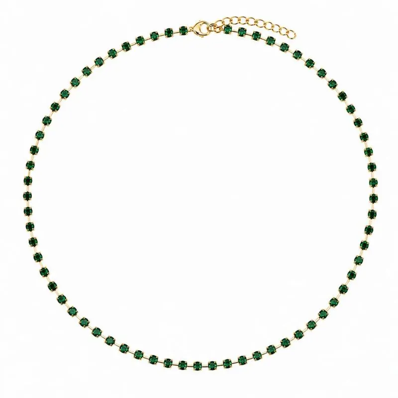 Colar Riviera Verde Esmeralda