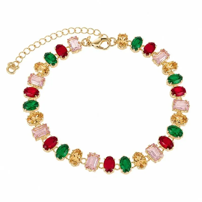 Pulseira Color Luxo Cravejada.
