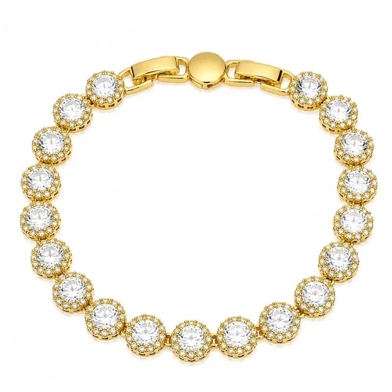 Pulseira Luxo Cravejada Dourada.