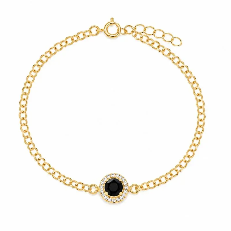 Pulseira Ponto de Luz Cravejada.