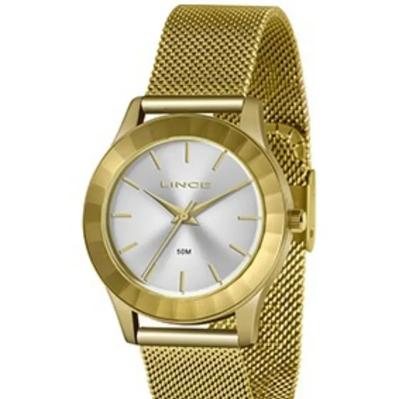 Relógio Feminino Lince Golden Aura Dourado