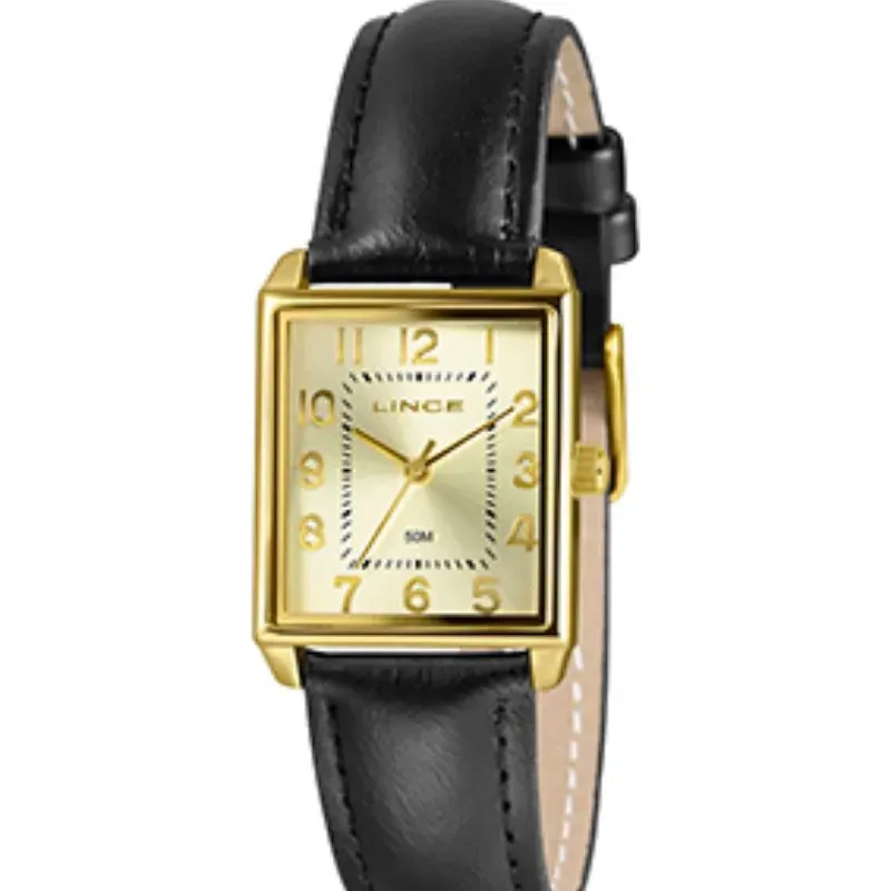 Relógio Lince Elegance Pulseira de Couro.