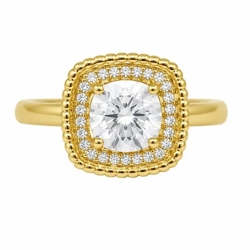 Anel com Zircônia Quadrada Cristal