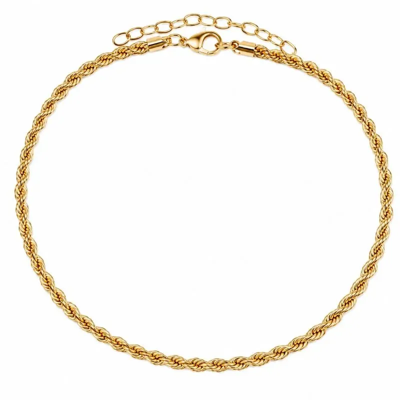 Choker Cordão Baiano Banhada a Ouro.