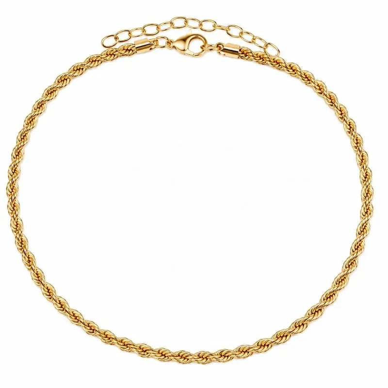 Choker Cordão Baiano Banhada a Ouro 3MM