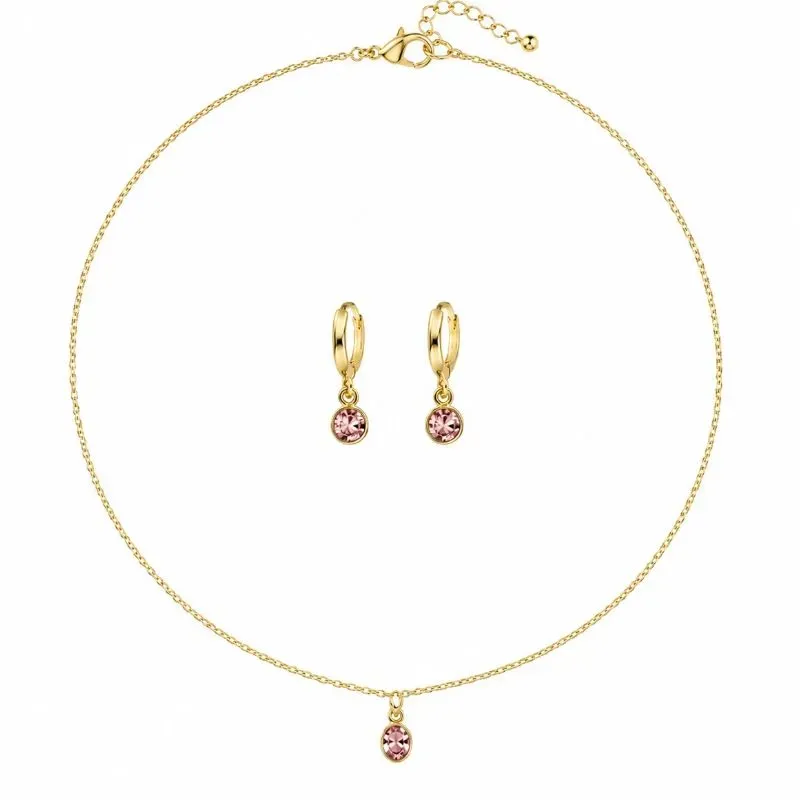 Conjunto Infantil Ponto de Luz Rosa.