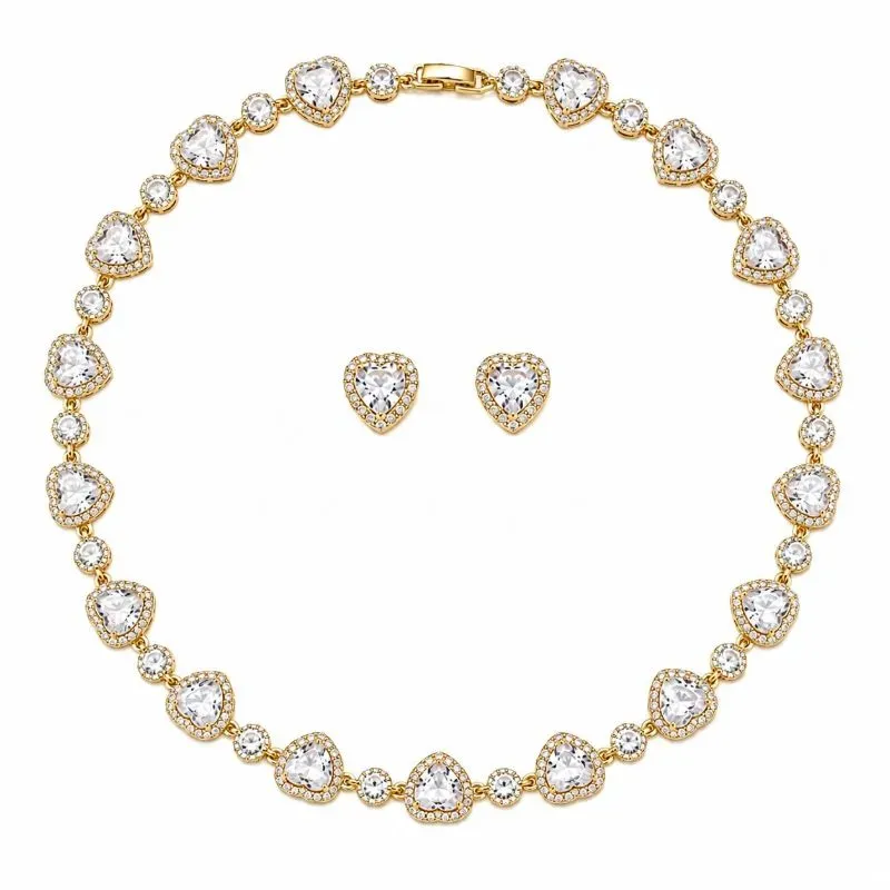 Conjunto Riviera Corações Cristal