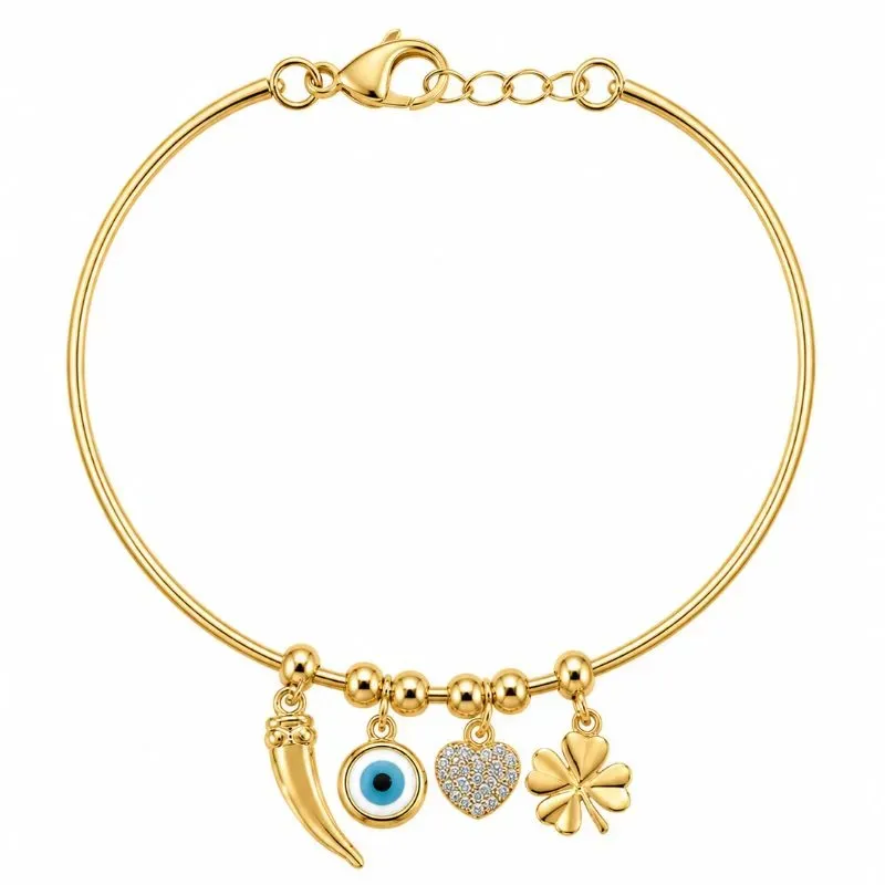Pulseira Bracelete Pingentes da Sorte