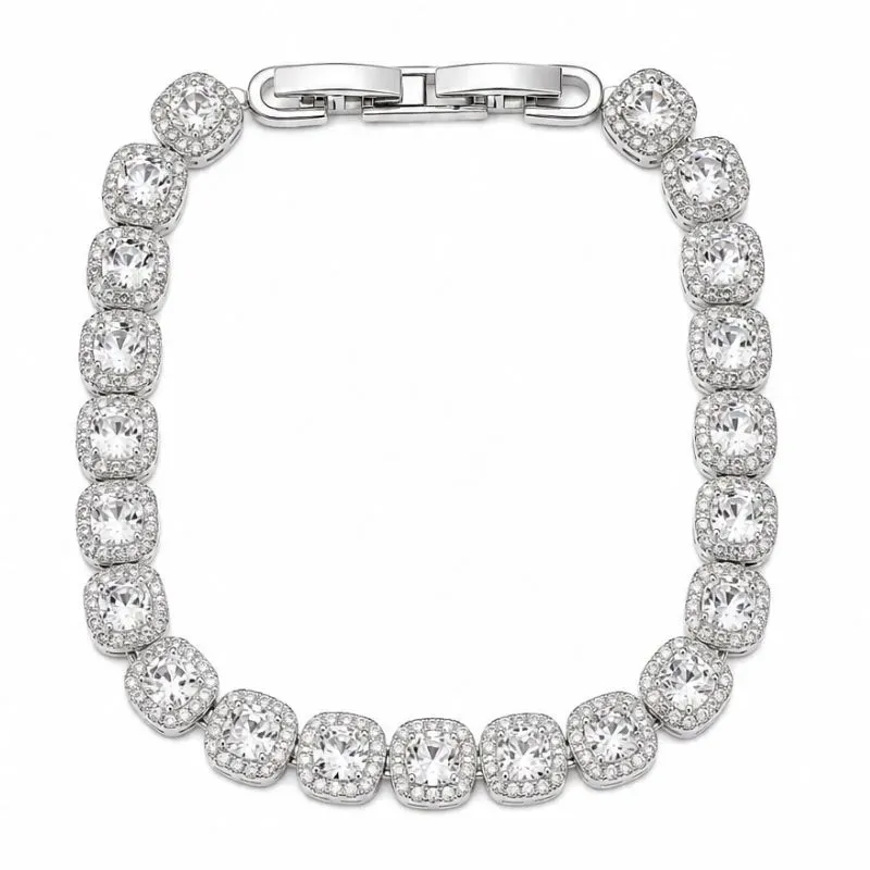 Pulseira Riviera Cravejada Luxo.
