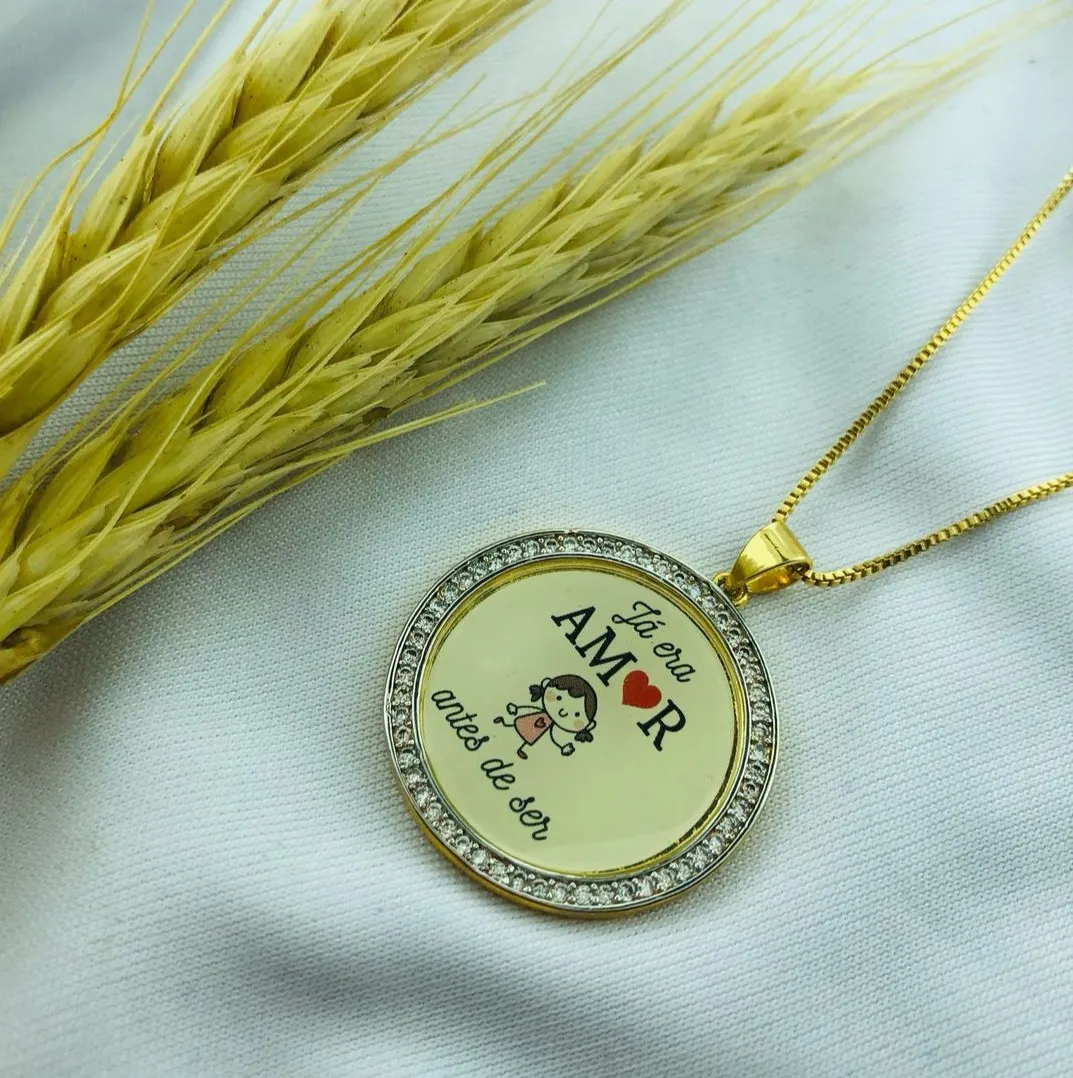 COLAR MANDALA FILHOS COM ZIRC CRISTAL