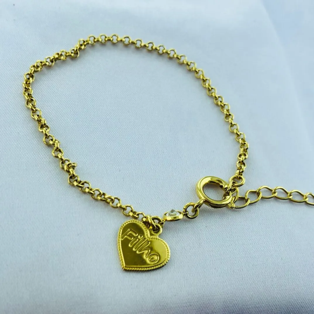 PULSEIRA CORAÇÃO ESCRITA FILHO COM PONTO DE LUZ
