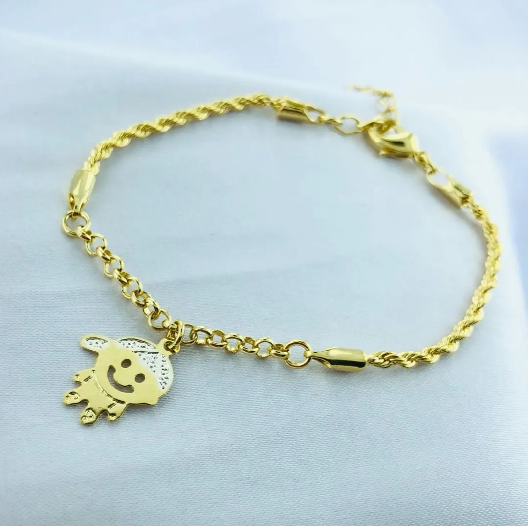 PULSEIRA CORDAO BAIANO COM PINGENTE FILHO