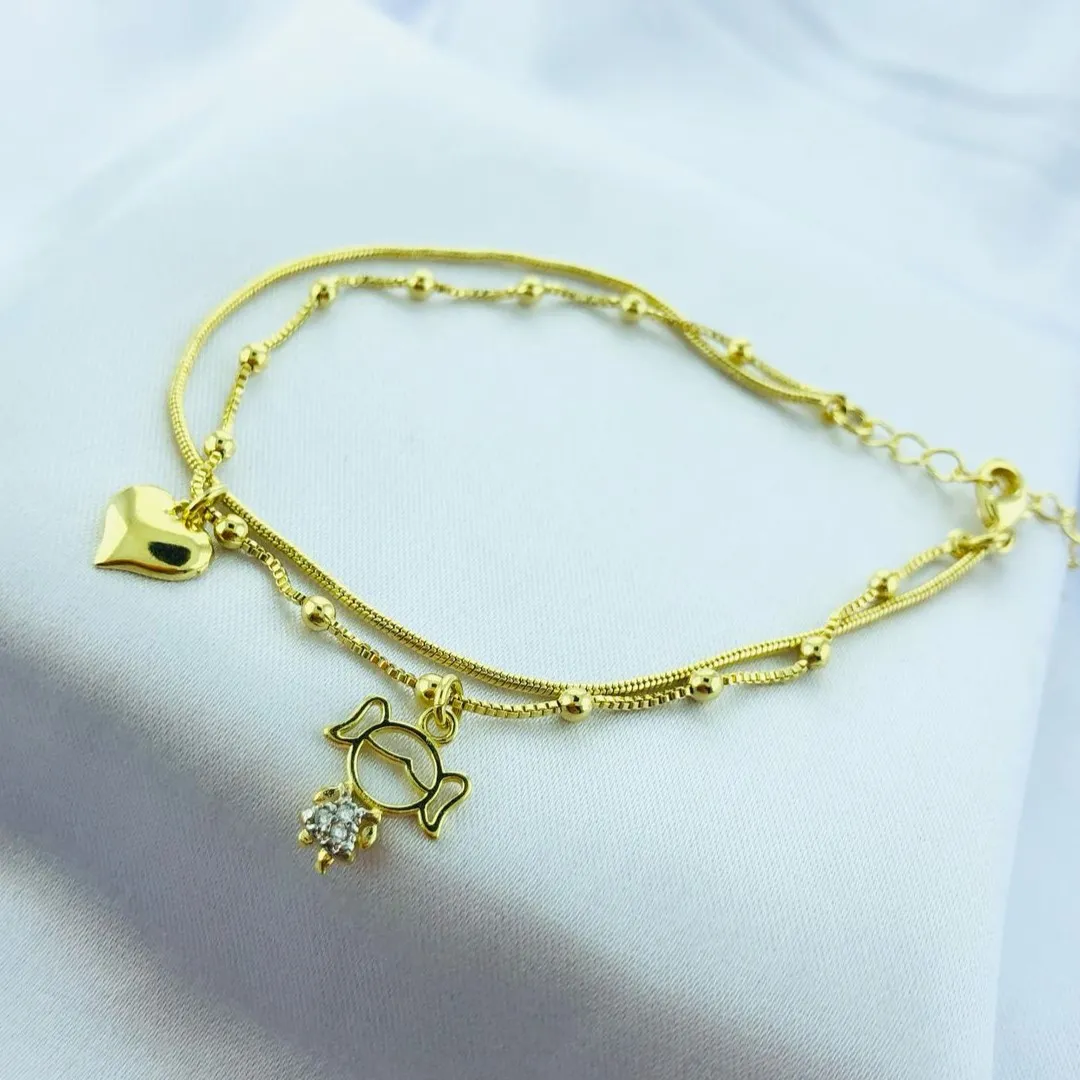 PULSEIRA DUPLA CORAÇÃO E FILHOS
