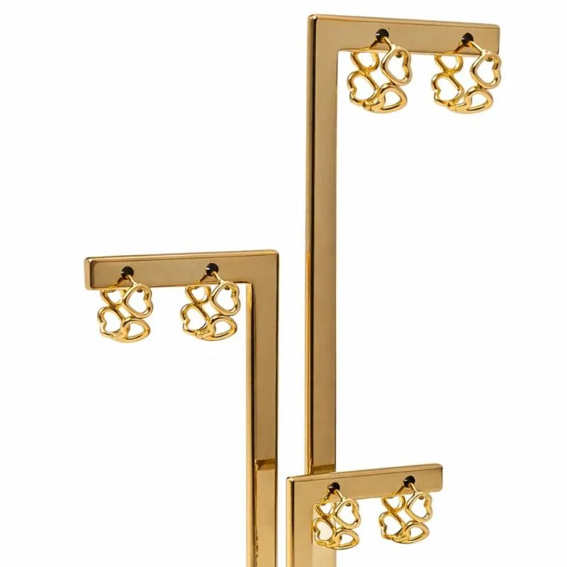 TRIO DE ARGOLA CORAÇÃO VAZADO