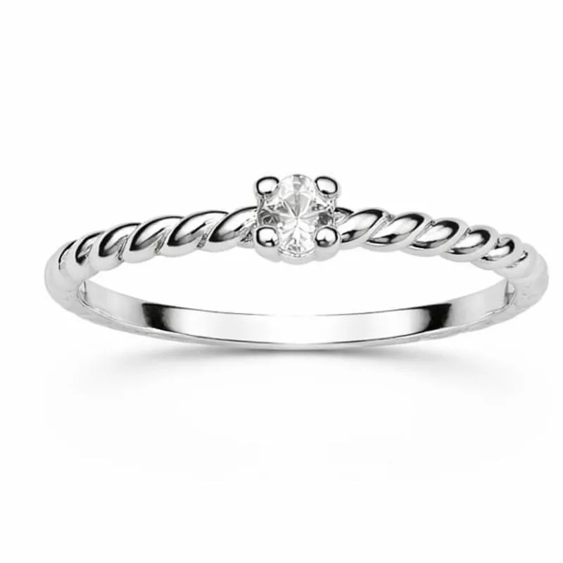 Anel em Prata 925 com Aro Torcido