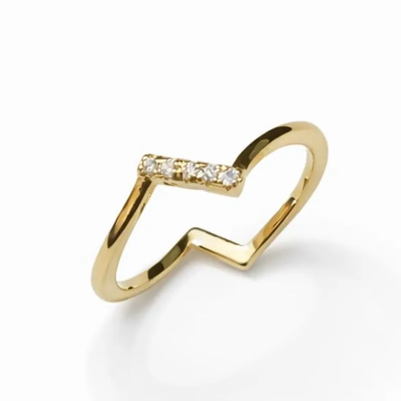 Anel V com Zircônias