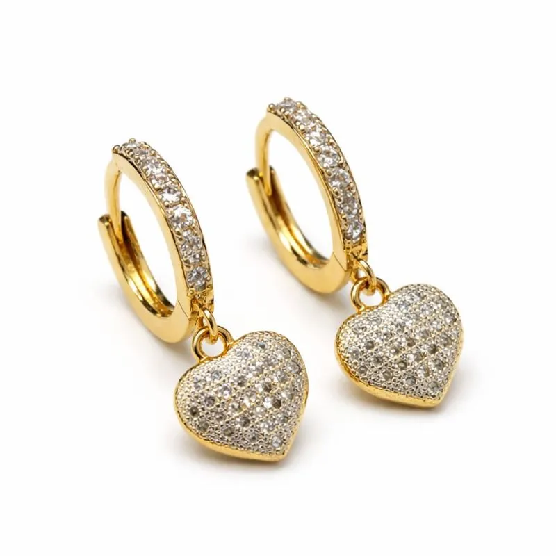 Argola com Coração Cravejado