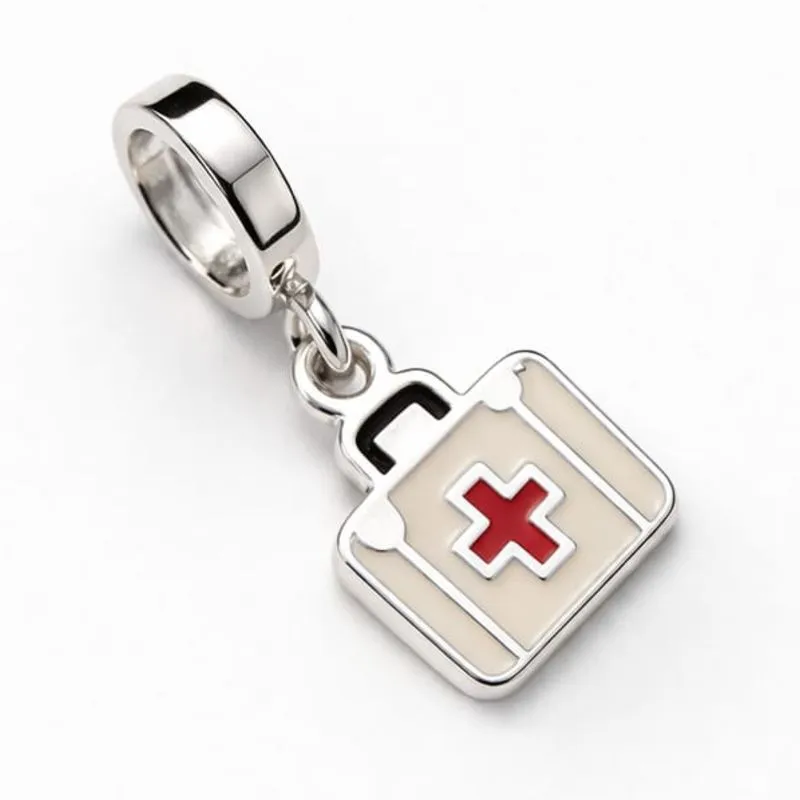 Berloque Maleta Médica em Prata 925