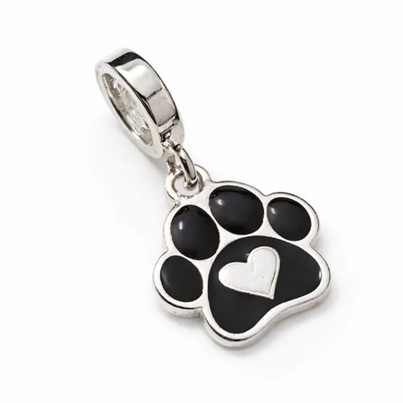 Berloque Patinha com Coração em Prata 925