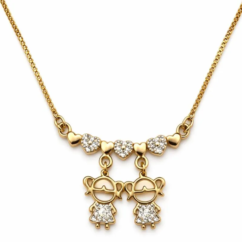 Colar Duas Filhas Meninas